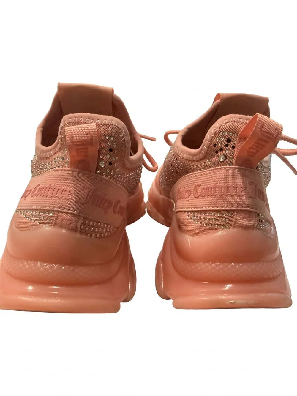 Juicy Couture Adana Blush Pink Rhinestone Chunky Sneakers Women’s Size 7